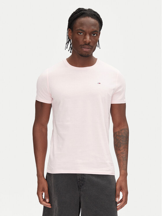 Tommy Jeans Tommy Jeans T-Shirt DM0DM04411 Różowy Slim Fit
