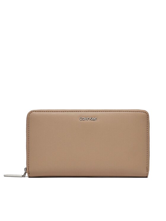 Calvin Klein Calvin Klein Veľká dámska peňaženka Ck Must Z/A Wallet Xl K60K608164 Sivá