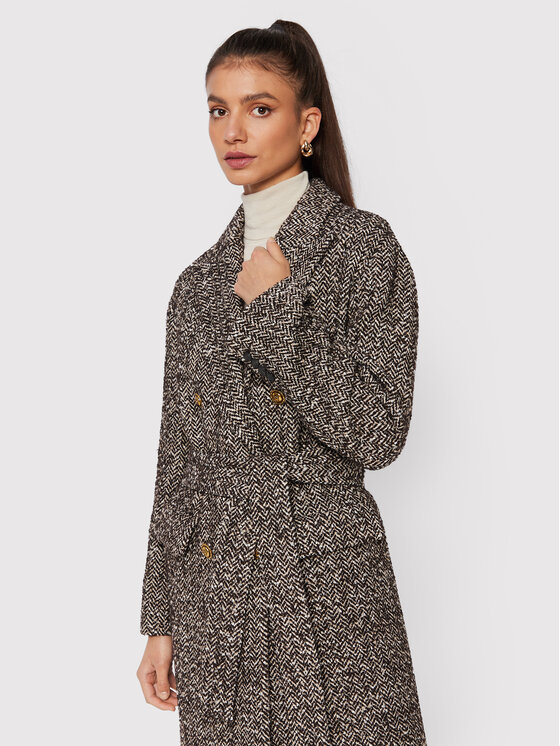 PINKO Pinko Kevad-sügis mantel Camille 1G18CN A03H Pruun Regular Fit
