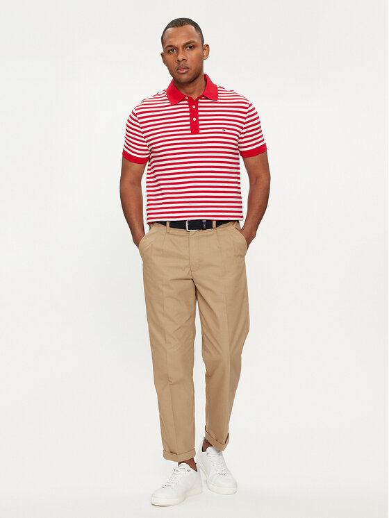 Tommy Hilfiger Tommy Hilfiger Polo 1985 MW0MW17771 Czerwony Slim Fit
