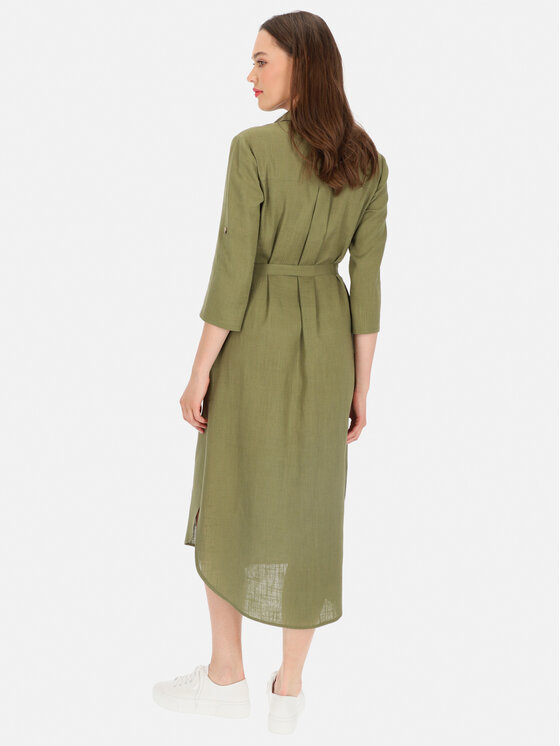 Potis & Verso Potis & Verso Sukienka koszulowa Toni Khaki Regular Fit