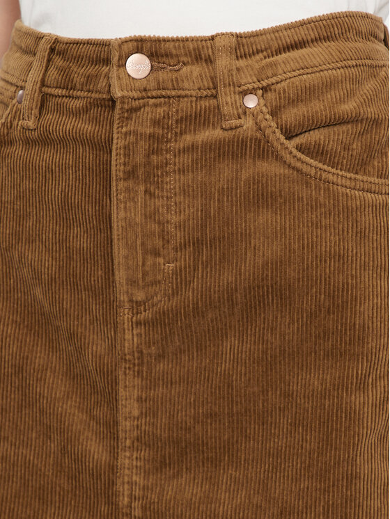Wrangler Wrangler Spódnica midi 112356436 Brązowy Regular Fit