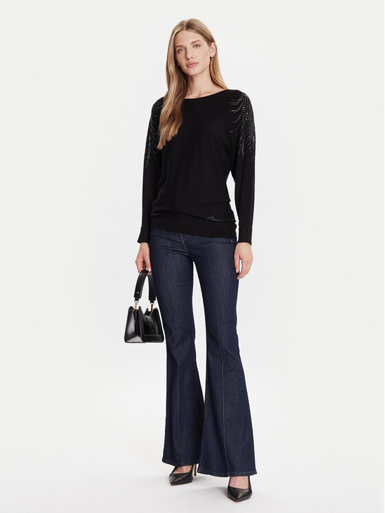 Guess Guess Pulover W5BR38 Z2NQ2 Negru Relaxed Fit