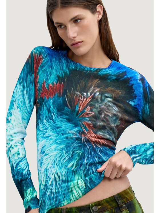 Desigual Desigual Maglione JERS_POMPOM_LACROIX Blu Casual Fit