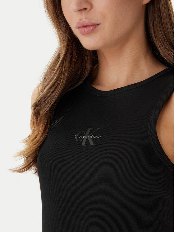 Calvin Klein Jeans Calvin Klein Jeans Kleid für den Alltag Monologo Baby LV047F242G Schwarz Slim Fit