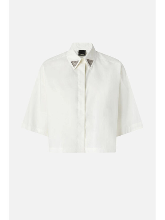 PINKO PINKO Camicia PESCARA Bianco Cropped Fit