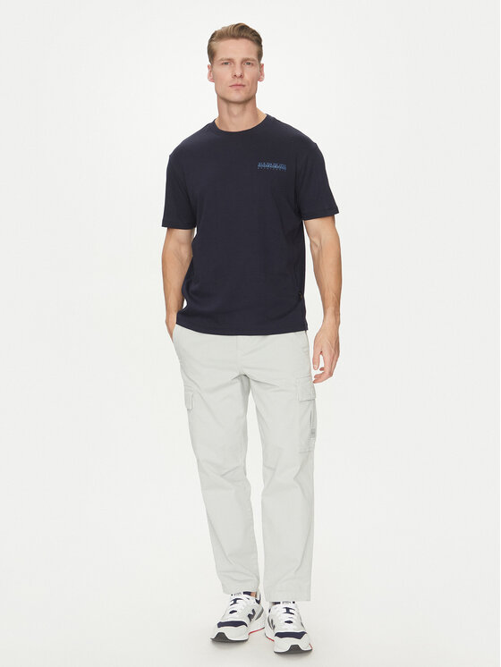 Napapijri Napapijri T-shirt S-Vanni NP0A4IED Tamnoplava Regular Fit