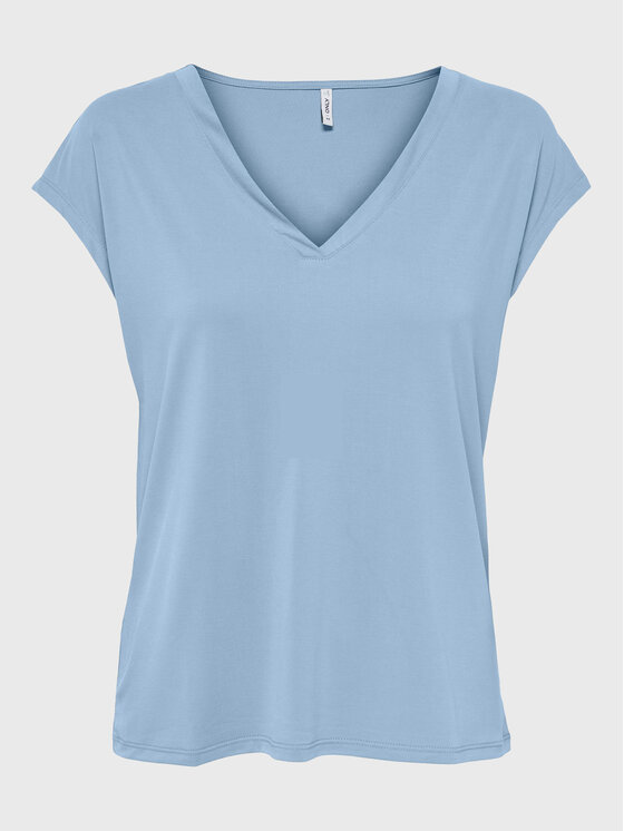 ONLY ONLY Tricou Free 15287041 Albastru celest Regular Fit