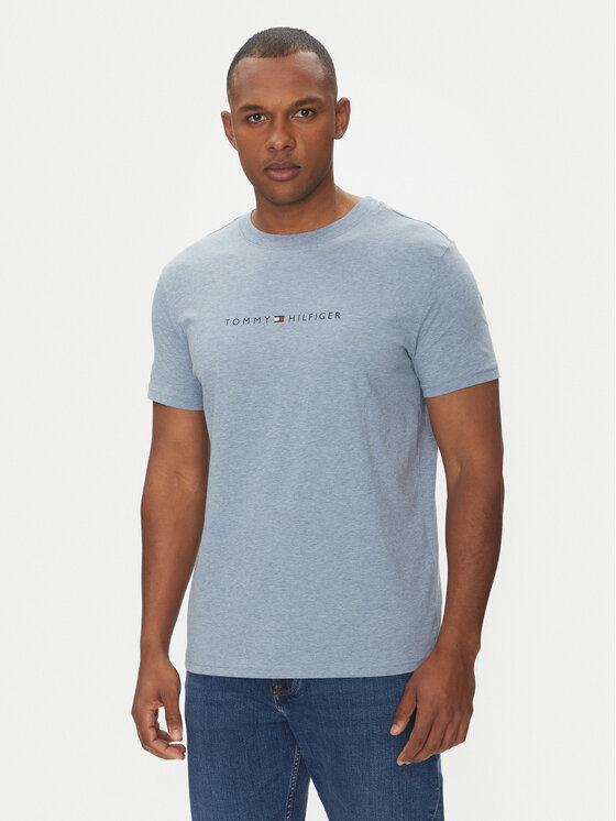 Tommy Hilfiger Męski T-Shirt, rozmiar M, Niebieski, UM0UM03525