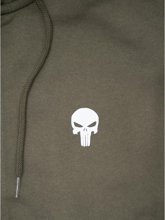 Marvel Marvel Bluza Na chłodne dni oliwkowa punisher 132868 Zielony Regular Fit