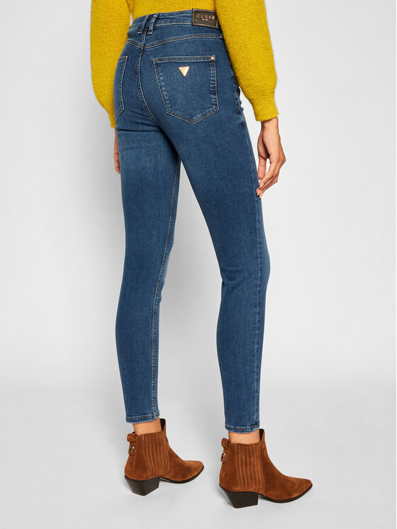 Guess Guess jeansy Skinny Fit 1981 W0YA46 D4484 Blu scuro Skinny Fit