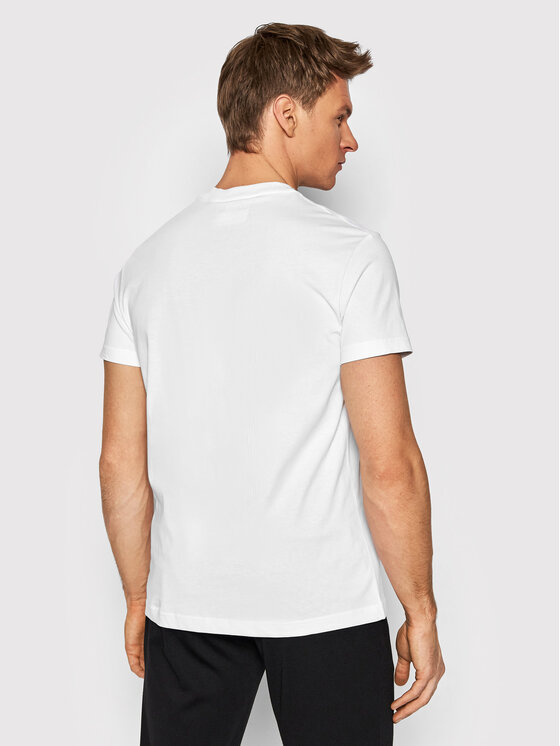 Versace Jeans Couture Versace Jeans Couture Tričko Logo Pixel 72GAHT02 Biela Regular Fit