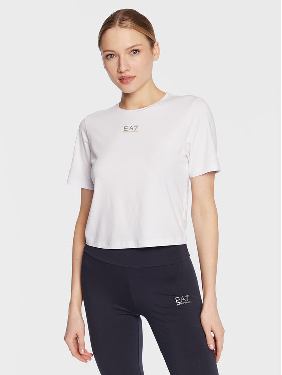 EA7 Emporio Armani EA7 Emporio Armani Marškinėliai 3RTT07 TJDZZ 0102 Balta Regular Fit