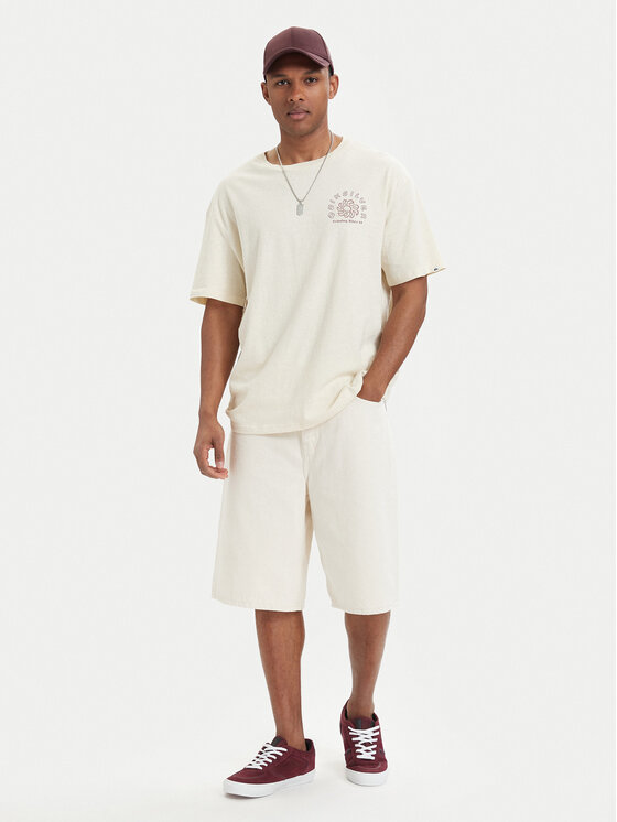 Quiksilver Quiksilver T-Shirt Curve Palm EQYZT08303 Kremowy Regular Fit