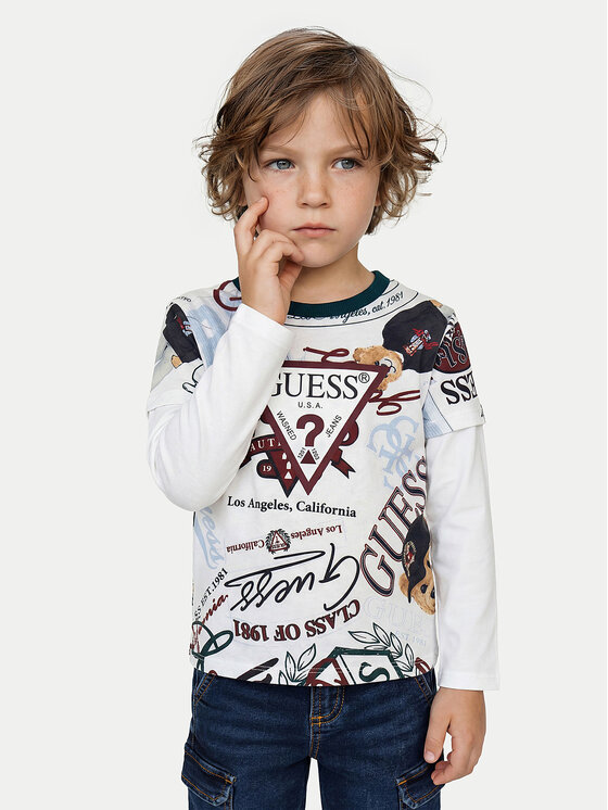 Guess Guess Palaidinė N6YI22 K3878 Balta Regular Fit