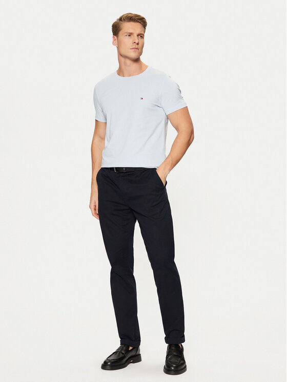 Tommy Hilfiger Tommy Hilfiger Tricou MW0MW10800 Albastru celest Slim Fit