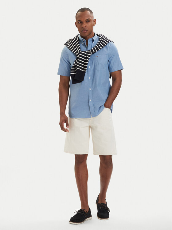 Tommy Hilfiger Tommy Hilfiger Πουκάμισο MW0MW42285 Ανοιχτό μπλε Regular Fit