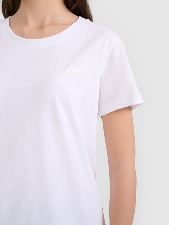 4F 4F T-Shirt 4FWMM00TTSHF3308-10S Biały Active Fit
