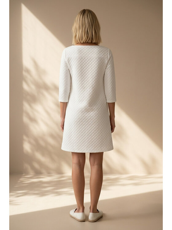 FIGL FIGL Sukienka codzienna M1363 Kremowy Loose Fit