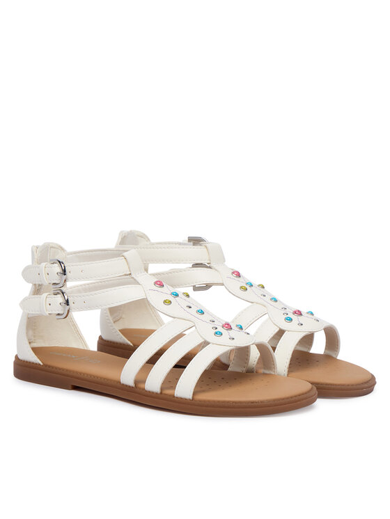 Geox Geox Sandály Jr Sandal Karly J6535D 000BC C0653 D Bílá