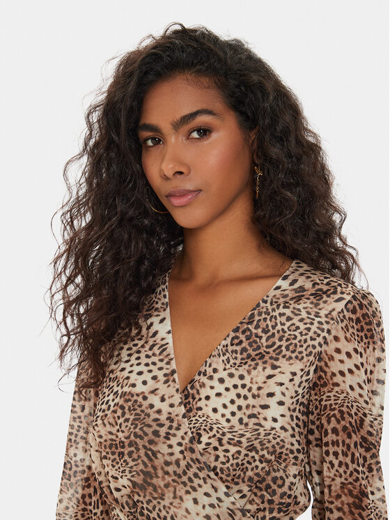 Guess Guess Ежедневна рокля W4YK34 WDW82 Бежов Regular Fit