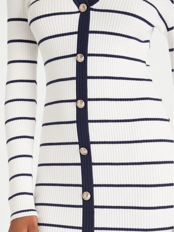 Guess Guess Strickkleid W5YK98 Z2YK2 Weiß Slim Fit