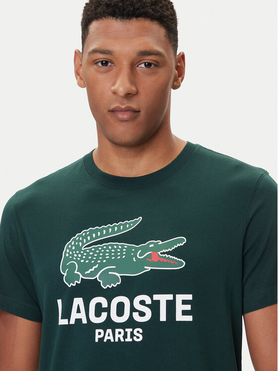 Lacoste Lacoste Tričko TH5634 Zelená Regular Fit