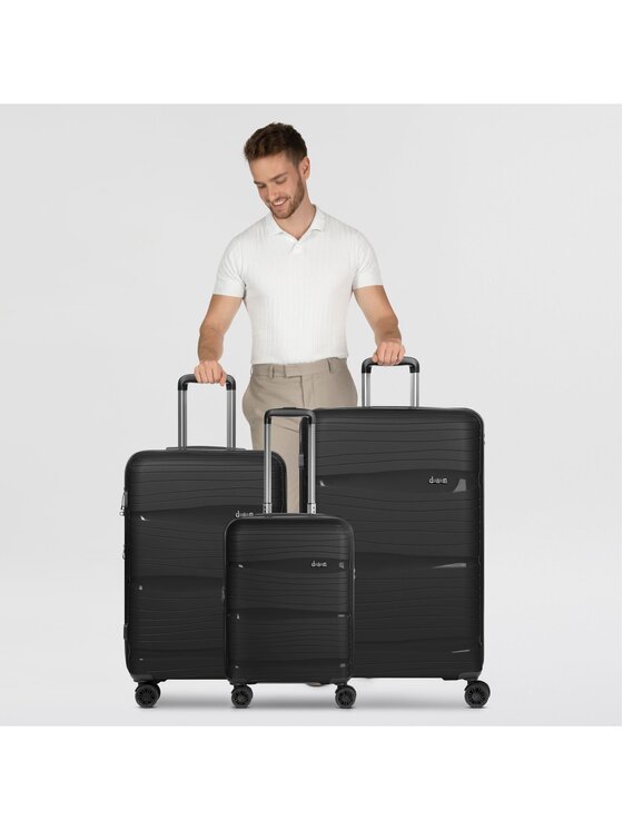 D&N D&N Komplet walizek 301068 Czarny