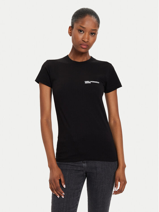 Karl Lagerfeld Jeans Karl Lagerfeld Jeans T-shirt 241J1700 Nero Slim Fit