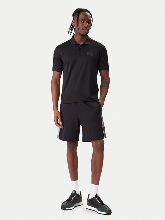 EA7 Emporio Armani EA7 Emporio Armani Тениска с яка и копчета 7M001359 AF13862 UC001 Черен Slim Fit