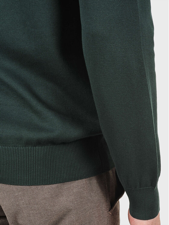Evenemen Evenemen Sweter Round Neck Green Zielony Slim Fit