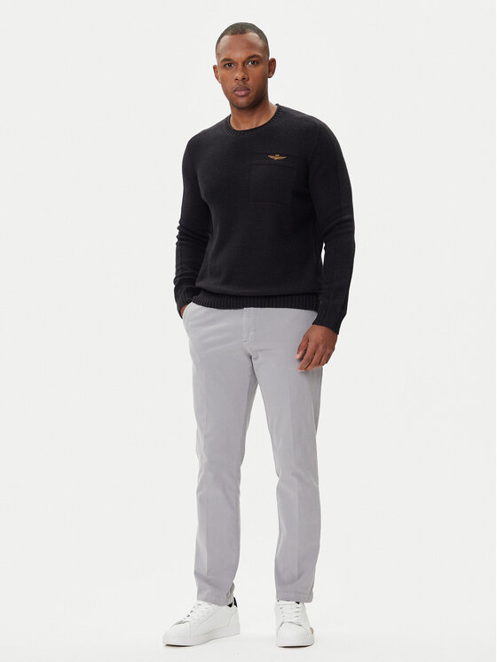 Aeronautica Militare Aeronautica Militare Džemper 252MA1586UL00904 Crna Regular Fit
