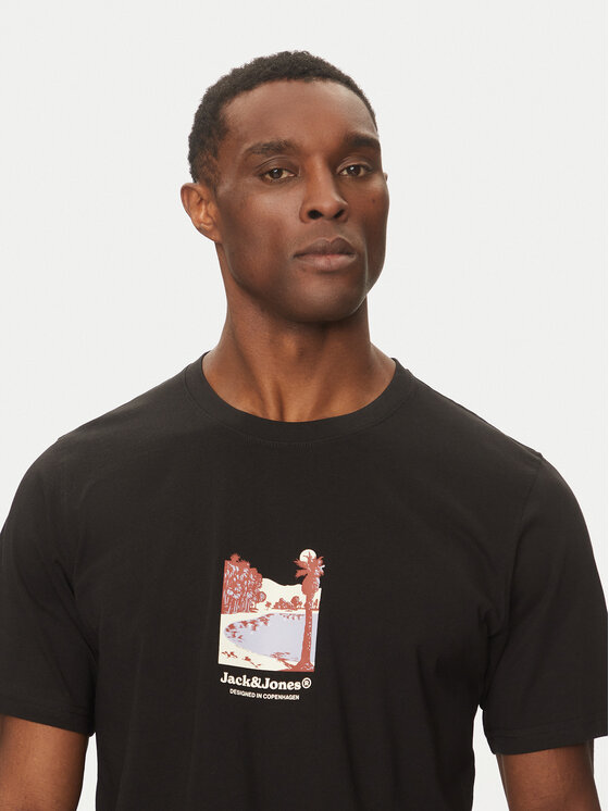 Jack & Jones Jack & Jones T-Shirt Split Graphic 12273000 Czarny Regular Fit