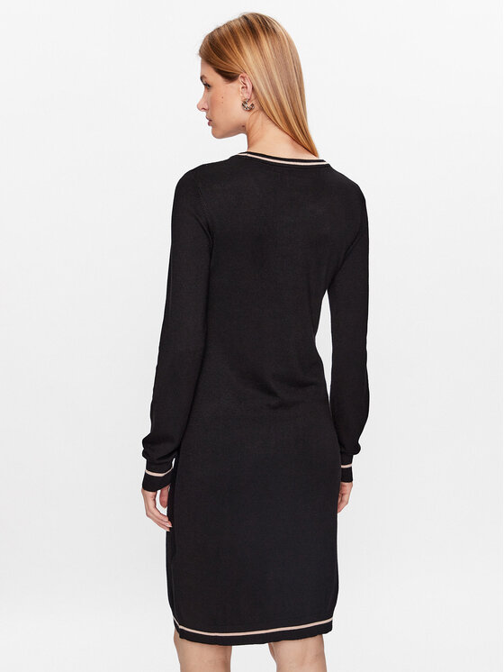 Liu Jo Sport Liu Jo Sport Úpletové šaty TF3128 MS49I Černá Regular Fit