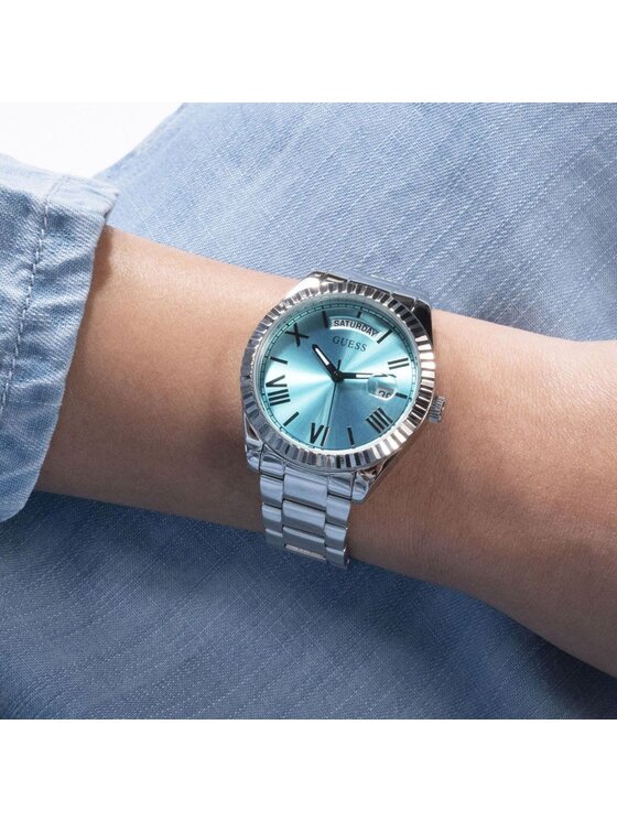 Guess Guess Hodinky GW0308L4 Stříbrná