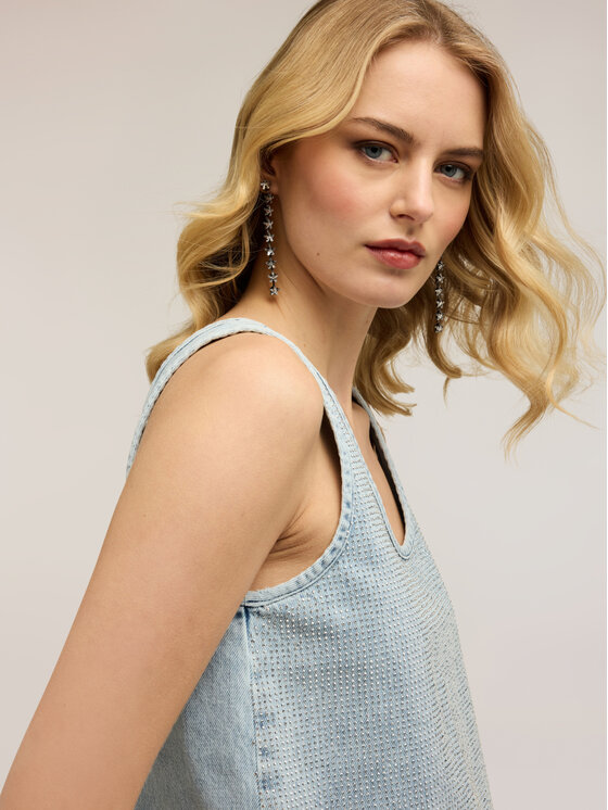 Motivi Motivi Top D024Q000530N004 Turchese Regular Fit