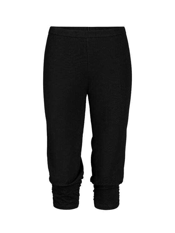 Teyli Teyli Legginsy Comforto 3/4 Czarny Regular Fit