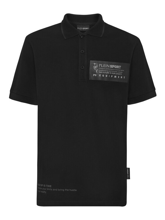 Plein Sport Plein Sport Polokošeľa 14261 Čierna Slim Fit