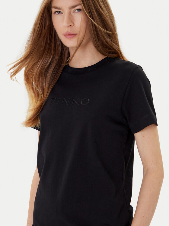 PINKO PINKO T-Shirt Start 101752 A2RD Czarny Regular Fit