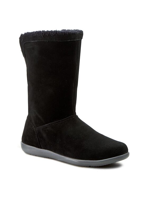Crocs Stiefel Adela Foldover Fuzz Bootie W 15496 Schwarz Modivo.at