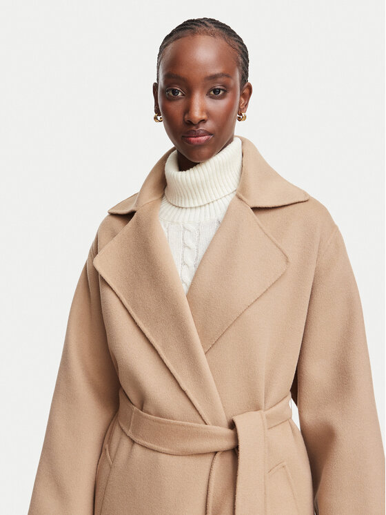 Weekend Max Mara Weekend Max Mara Vlněný kabát Operoso 2625016011 Světle hnědá Regular Fit
