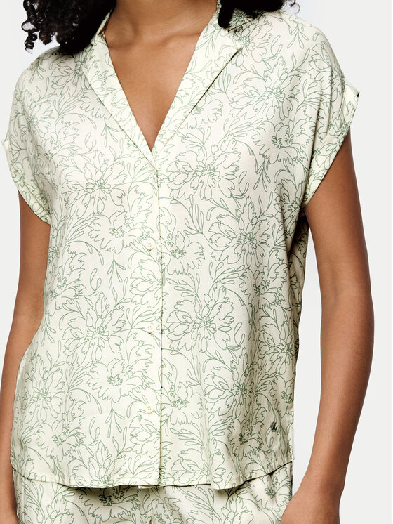 Triumph Triumph Piżama Boyfriend 10222611 Zielony Relaxed Fit