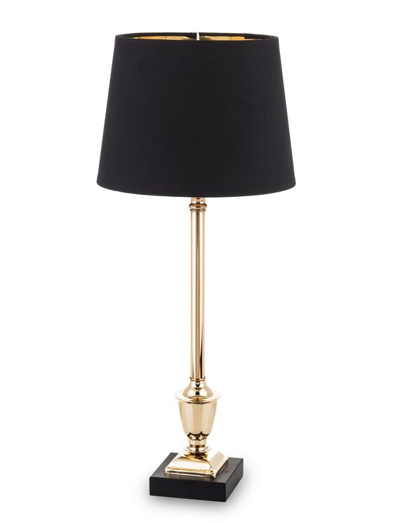 MIAhome MIAhome Lampka nocna Lampa stołowa MAUD z okrągłym abażurem Złoty