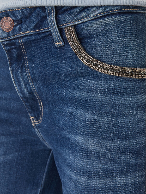 Guess Guess Jeansy W6RA15 D6883 Granatowy Straight Leg