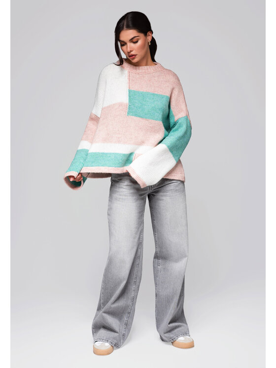 Ombre Ombre Sweter LW-SWSW-0108 Kolorowy Oversize