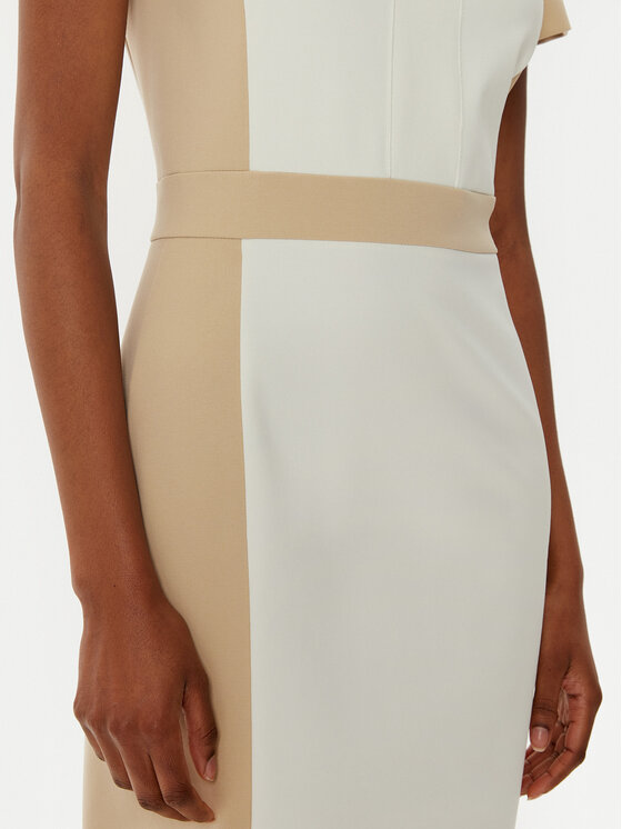 BOSS BOSS Coctailkleid Darsa 50532526 Écru Regular Fit