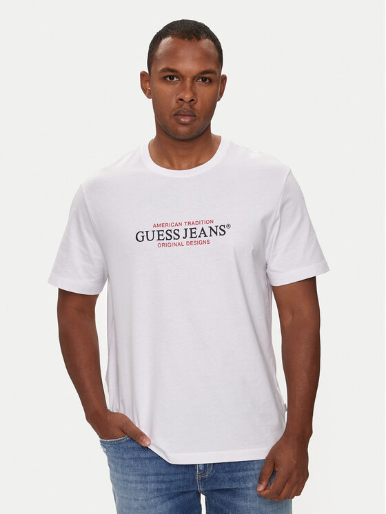 Guess Jeans Guess Jeans Póló M4YI42 K8FQ4 Fehér Regular Fit