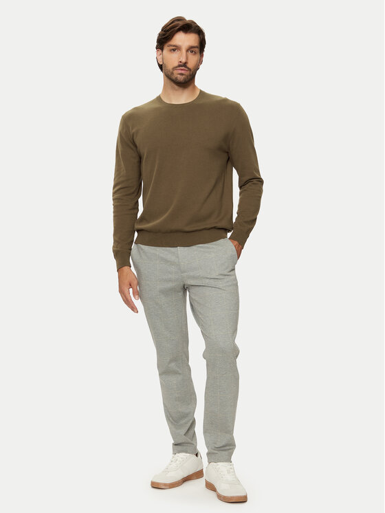United Colors Of Benetton United Colors Of Benetton Pulover 10CVU1N60 Rjava Regular Fit