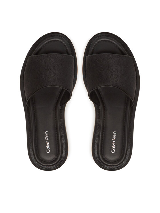 Calvin Klein Calvin Klein Şlapi Flatform Slide Jacq HW0HW02461 Negru
