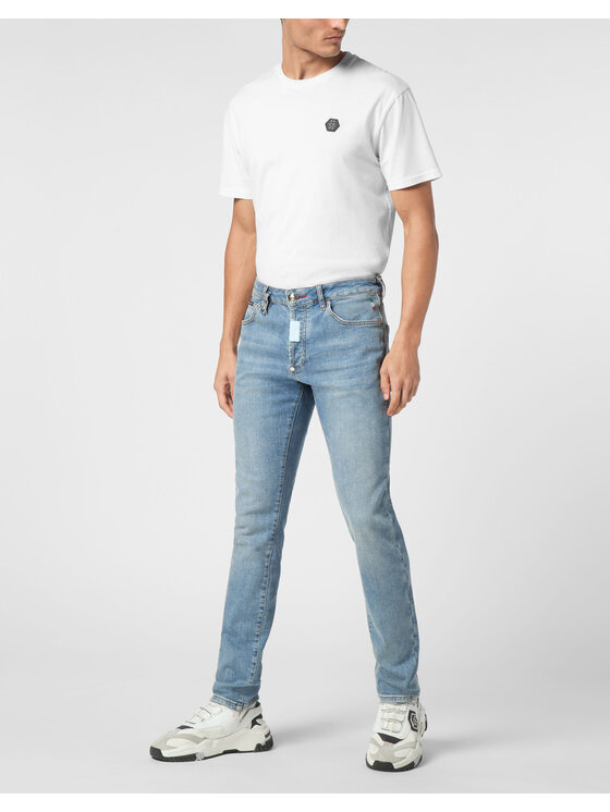 PHILIPP PLEIN PHILIPP PLEIN Jeansy 22161 Błękitny Straight Leg